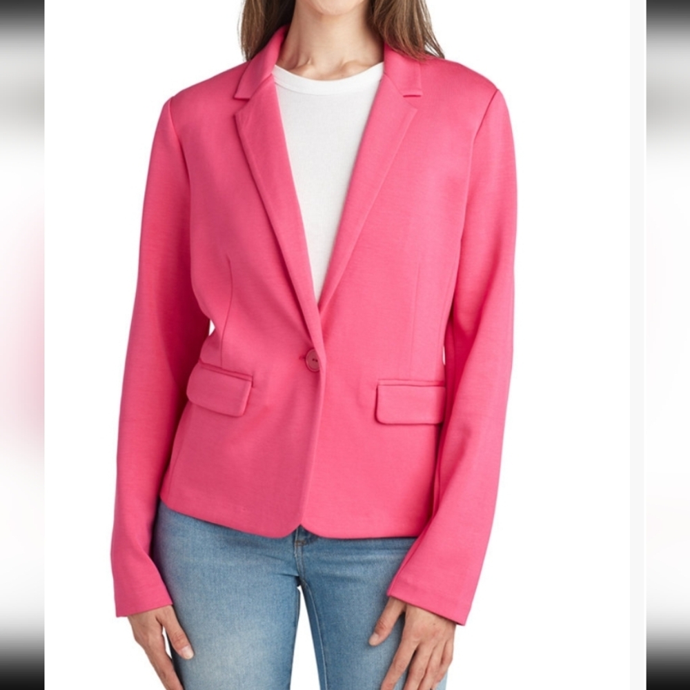 Sz L Magenta Knit Blazer
